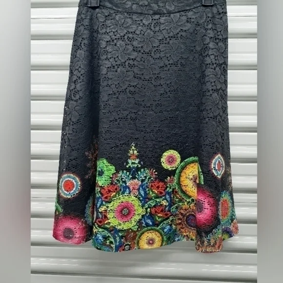 Desigual Floral Print Skirt Size 38 - Picture 2 of 2